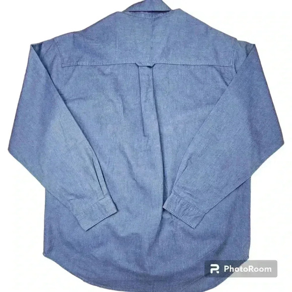 CLASSIC BLUES Oxford Dark Blue long-sleeved cotton button-down shirt EUC XL - Picture 2 of 9